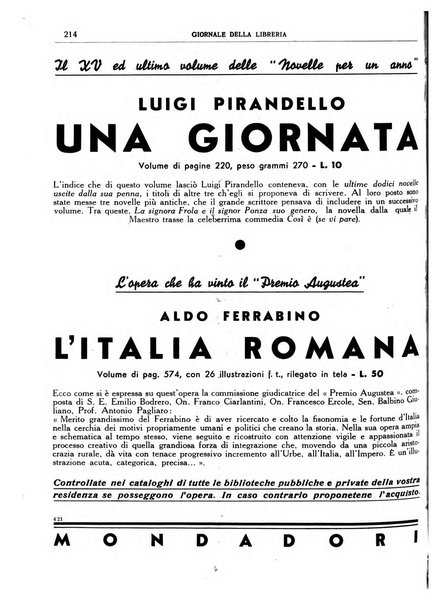 Giornale della libreria organo ufficiale della Associazione italiana editori