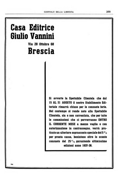 Giornale della libreria organo ufficiale della Associazione italiana editori