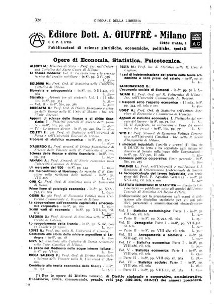 Giornale della libreria organo ufficiale della Associazione italiana editori