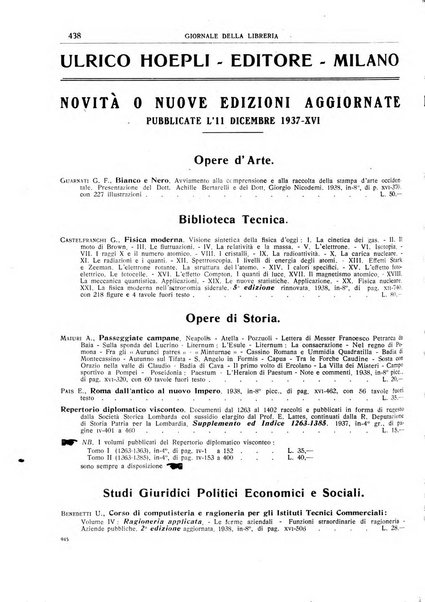 Giornale della libreria organo ufficiale della Associazione italiana editori