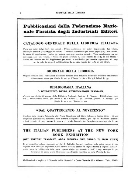 Giornale della libreria organo ufficiale della Associazione italiana editori