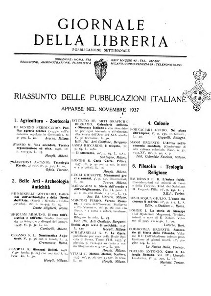 Giornale della libreria organo ufficiale della Associazione italiana editori