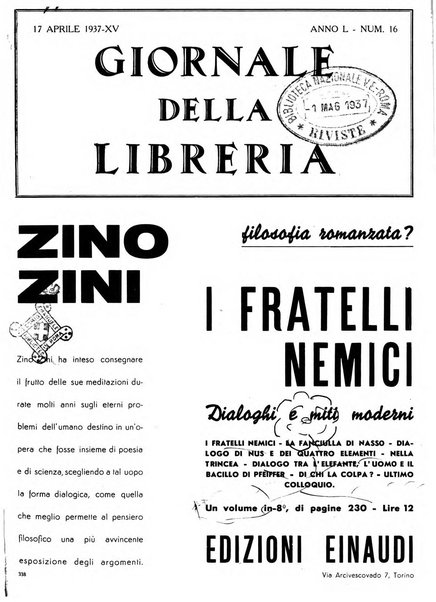 Giornale della libreria organo ufficiale della Associazione italiana editori