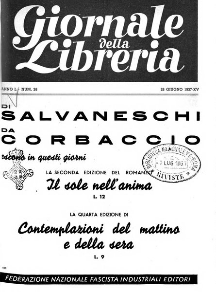 Giornale della libreria organo ufficiale della Associazione italiana editori