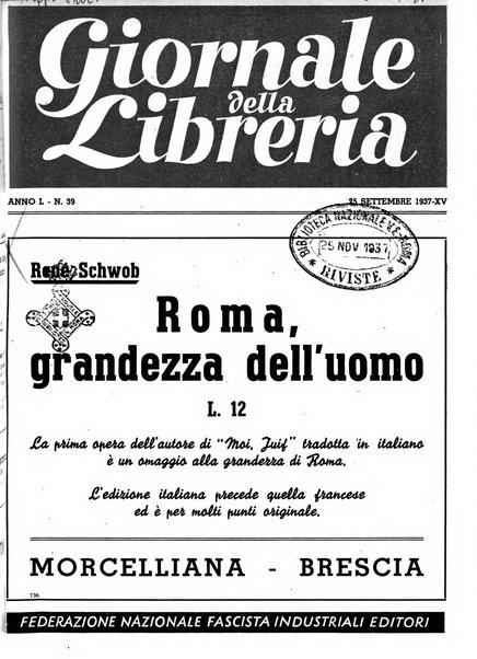 Giornale della libreria organo ufficiale della Associazione italiana editori