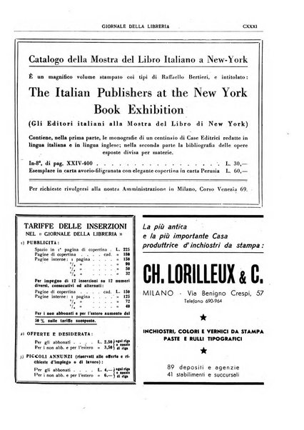 Giornale della libreria organo ufficiale della Associazione italiana editori