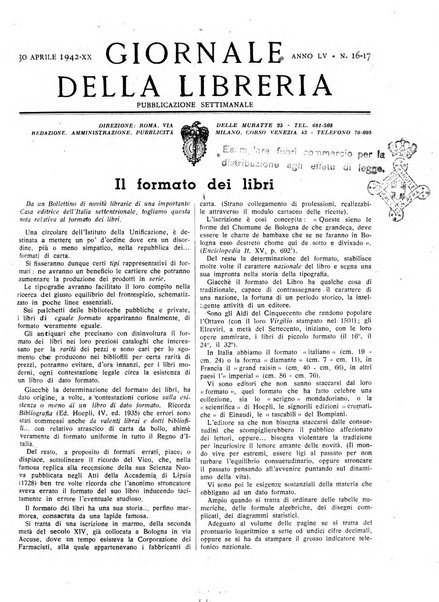 Giornale della libreria organo ufficiale della Associazione italiana editori