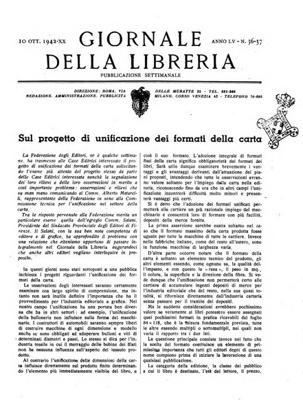 Giornale della libreria organo ufficiale della Associazione italiana editori