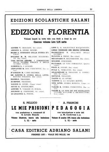 Giornale della libreria organo ufficiale della Associazione italiana editori