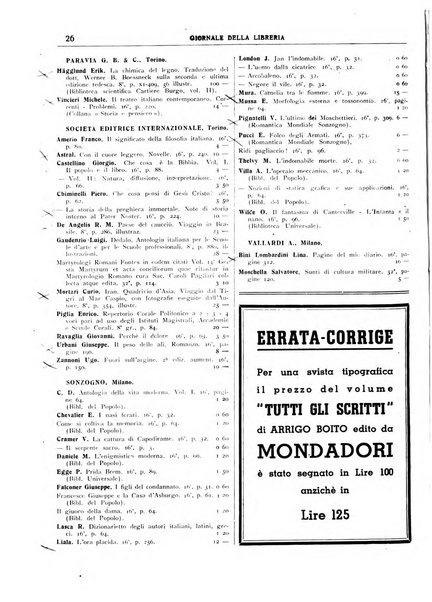 Giornale della libreria organo ufficiale della Associazione italiana editori