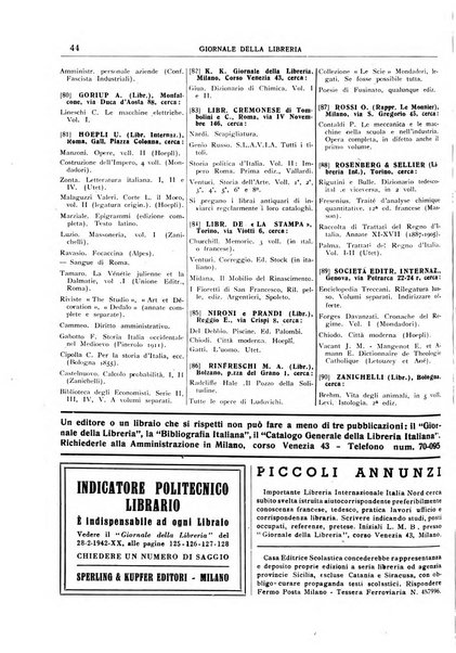 Giornale della libreria organo ufficiale della Associazione italiana editori