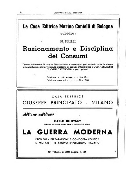 Giornale della libreria organo ufficiale della Associazione italiana editori