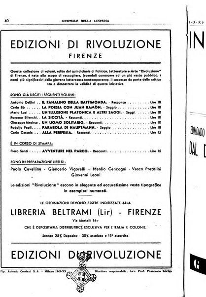 Giornale della libreria organo ufficiale della Associazione italiana editori