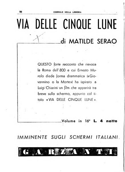 Giornale della libreria organo ufficiale della Associazione italiana editori