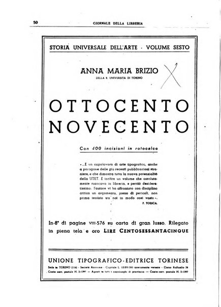 Giornale della libreria organo ufficiale della Associazione italiana editori