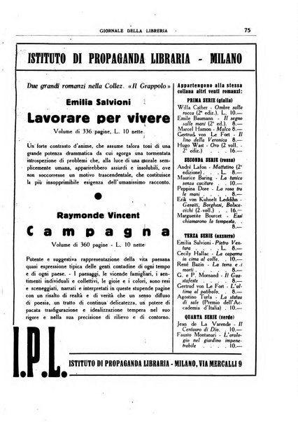 Giornale della libreria organo ufficiale della Associazione italiana editori