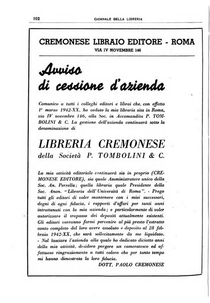 Giornale della libreria organo ufficiale della Associazione italiana editori