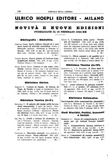 Giornale della libreria organo ufficiale della Associazione italiana editori