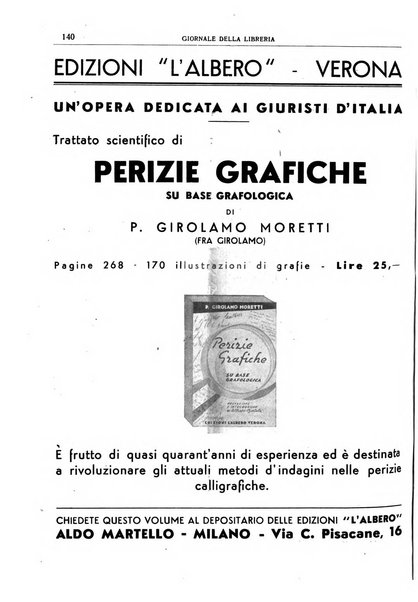 Giornale della libreria organo ufficiale della Associazione italiana editori