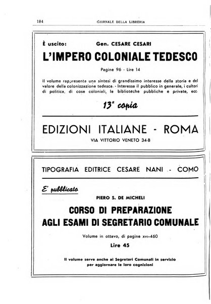 Giornale della libreria organo ufficiale della Associazione italiana editori