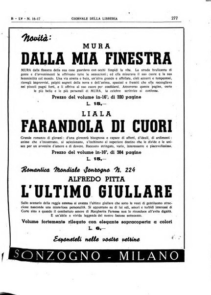 Giornale della libreria organo ufficiale della Associazione italiana editori