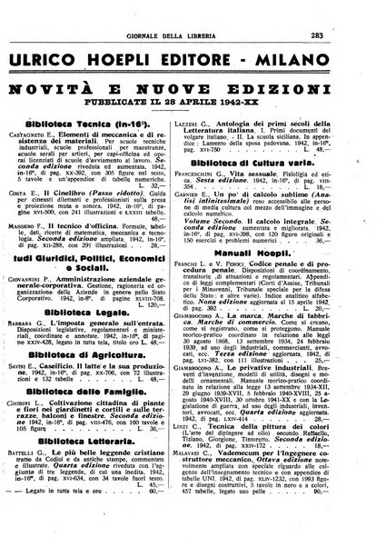 Giornale della libreria organo ufficiale della Associazione italiana editori