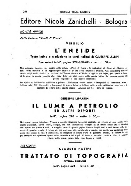 Giornale della libreria organo ufficiale della Associazione italiana editori