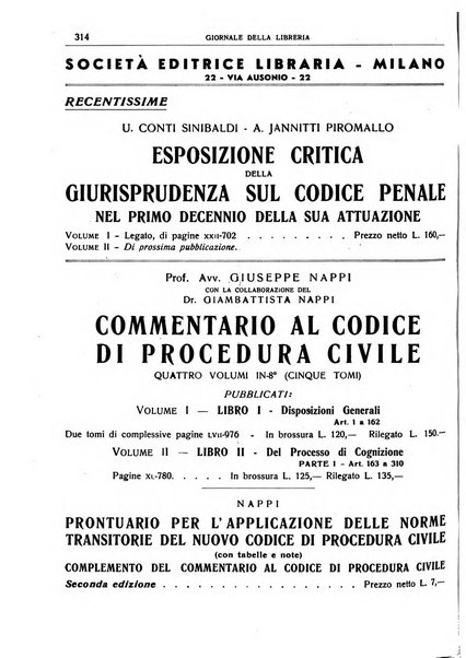 Giornale della libreria organo ufficiale della Associazione italiana editori