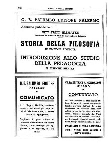 Giornale della libreria organo ufficiale della Associazione italiana editori