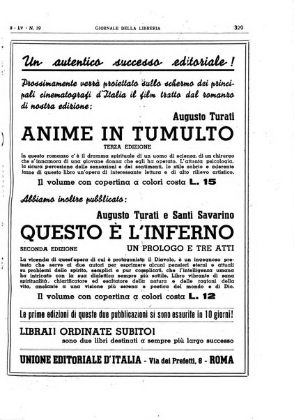 Giornale della libreria organo ufficiale della Associazione italiana editori