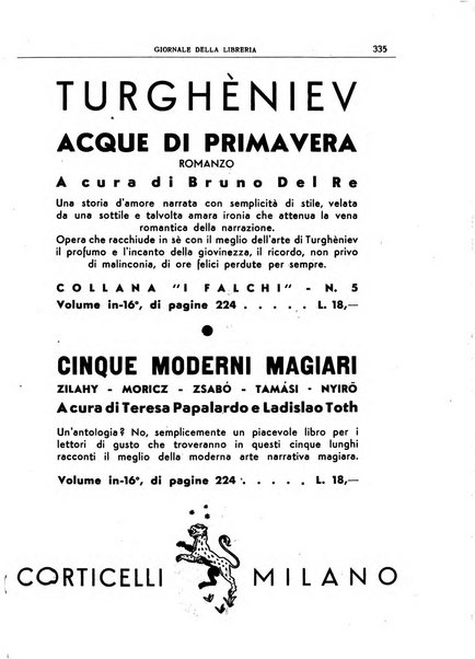 Giornale della libreria organo ufficiale della Associazione italiana editori