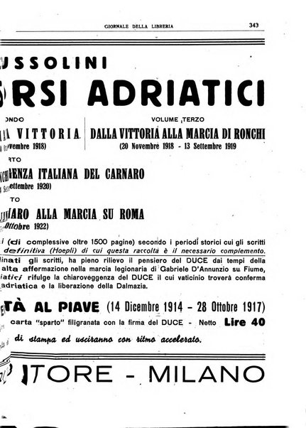 Giornale della libreria organo ufficiale della Associazione italiana editori