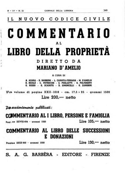 Giornale della libreria organo ufficiale della Associazione italiana editori