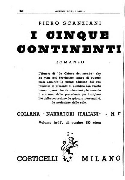 Giornale della libreria organo ufficiale della Associazione italiana editori