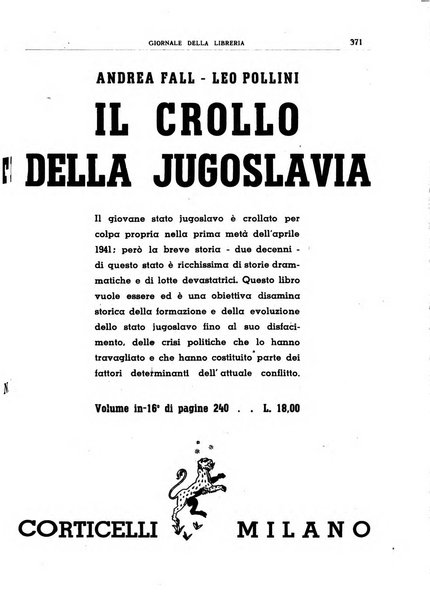 Giornale della libreria organo ufficiale della Associazione italiana editori