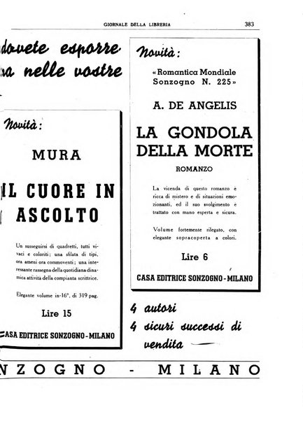 Giornale della libreria organo ufficiale della Associazione italiana editori