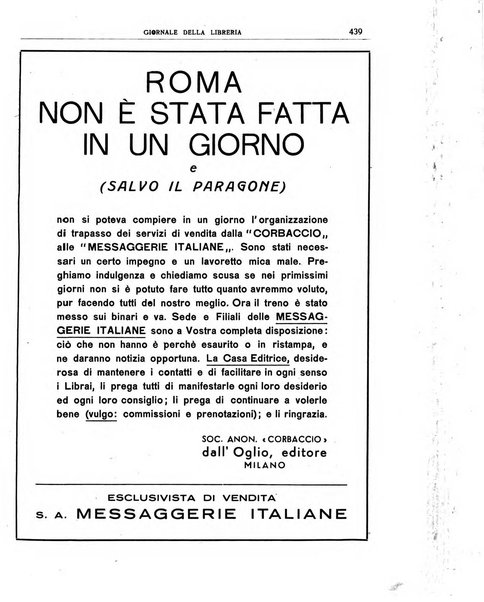 Giornale della libreria organo ufficiale della Associazione italiana editori