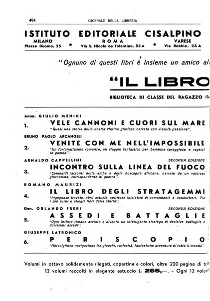 Giornale della libreria organo ufficiale della Associazione italiana editori