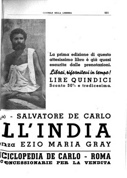 Giornale della libreria organo ufficiale della Associazione italiana editori