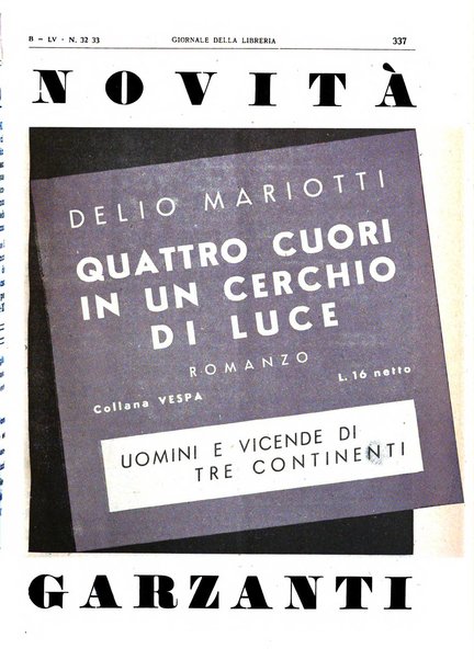 Giornale della libreria organo ufficiale della Associazione italiana editori