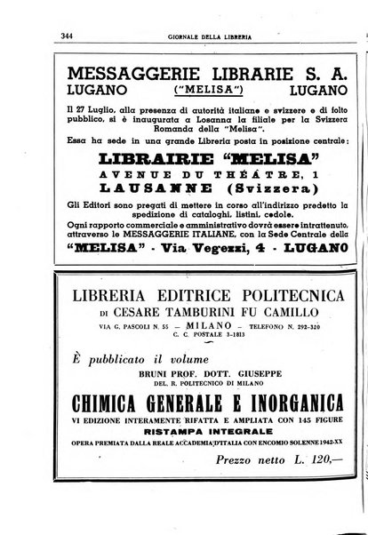 Giornale della libreria organo ufficiale della Associazione italiana editori