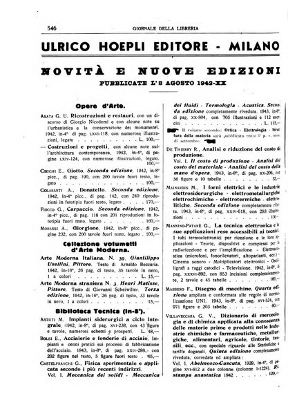 Giornale della libreria organo ufficiale della Associazione italiana editori