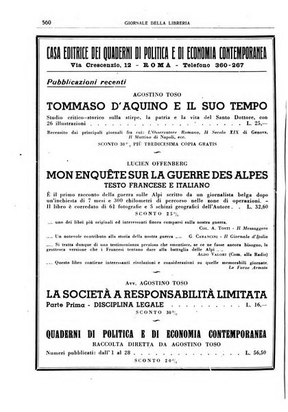 Giornale della libreria organo ufficiale della Associazione italiana editori