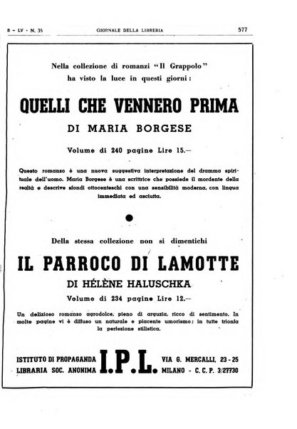 Giornale della libreria organo ufficiale della Associazione italiana editori