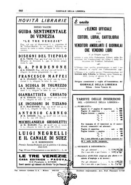 Giornale della libreria organo ufficiale della Associazione italiana editori