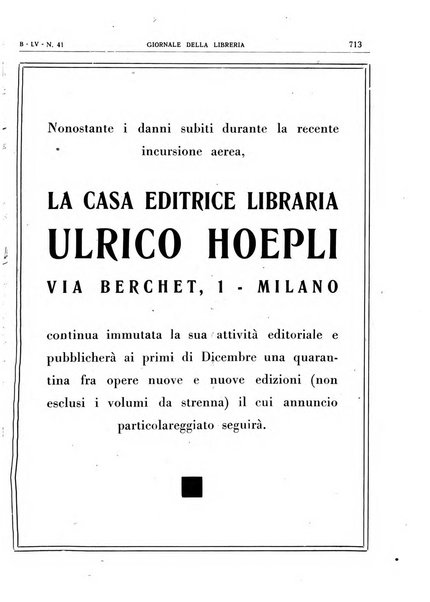 Giornale della libreria organo ufficiale della Associazione italiana editori