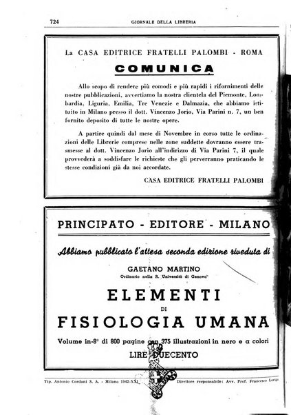 Giornale della libreria organo ufficiale della Associazione italiana editori