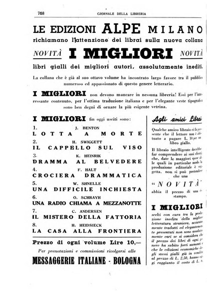 Giornale della libreria organo ufficiale della Associazione italiana editori