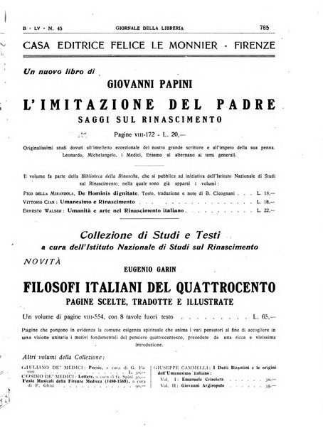 Giornale della libreria organo ufficiale della Associazione italiana editori