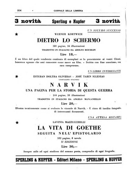 Giornale della libreria organo ufficiale della Associazione italiana editori